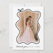 Minimalistische bruiloft dank u kaart (Voorkant)