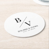 Minimalistische bruiloft decor aangepaste bruiloft ronde kartonnen onderzetter (Gebogen)