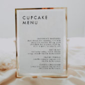 Minimalistische bruiloft Dessert Bar Cupcake Menu Kaart