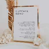 Minimalistische bruiloft Dessert Bar Cupcake Menu Poster
