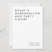 Minimalistische bruiloft dessert bar's mores teken kaart (Voorkant)