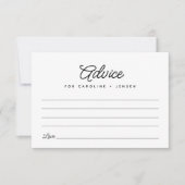 Minimalistische bruiloft douche huwelijksadvies Ka RSVP Kaartje (Voorkant)