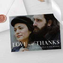 Minimalistische bruiloft | Eenvoudig en chique ont Bedankkaart