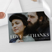 Minimalistische bruiloft | Eenvoudig en chique ont Bedankkaart