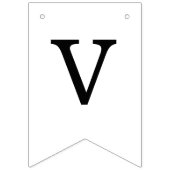 Minimalistische bruiloft eenvoudige zwart-wit name vlaggetjes (Eerste vlag)