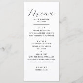 Minimalistische bruiloft | Elegant chique receptie Menu (Voorkant)