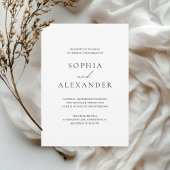 Minimalistische bruiloft Elegant Modern Kaart