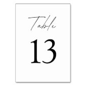 Minimalistische bruiloft Elegant Zwart & Wit Kaart (Voorkant)