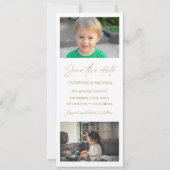 Minimalistische bruiloft foto booth strip lijst save the date (Achterkant)