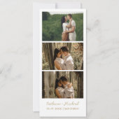 Minimalistische bruiloft foto booth strip lijst save the date (Voorkant)