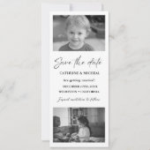 Minimalistische bruiloft foto booth strip lijst save the date (Achterkant)