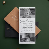 Minimalistische bruiloft foto booth strip lijst save the date