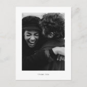 Minimalistische bruiloft Foto Dank u Briefkaart (Voorkant)