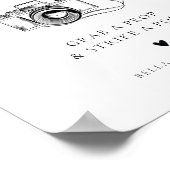 Minimalistische bruiloft foto Gast Boek teken Poster (Hoek)