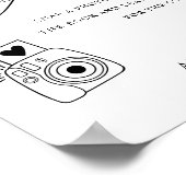 Minimalistische bruiloft foto gastenboek Poster (Hoek)