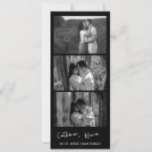Minimalistische bruiloft fotocabine overlay dank u save the date (Voorkant)