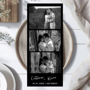 Minimalistische bruiloft fotocabine overlay dank u save the date