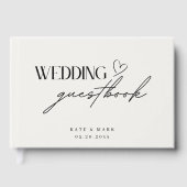 Minimalistische bruiloft gastenboek (Voorkant)