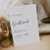 Minimalistische bruiloft gastenboek teken Sjabloon Kaart