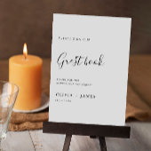 Minimalistische bruiloft gastenboek teken Sjabloon Kaart