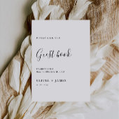 Minimalistische bruiloft gastenboek teken Sjabloon Kaart