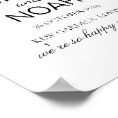 Minimalistische Bruiloft grappige bruiloft met Poster (Hoek)