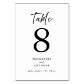 Minimalistische bruiloft handgeschreven script zwa kaart (Voorkant)