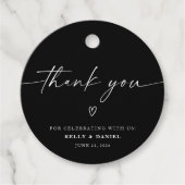 Minimalistische bruiloft Hartelijk dank Bedankjes Labels (Voorkant)