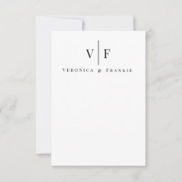 Minimalistische bruiloft Hartelijk dank Bedankkaart