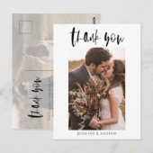Minimalistische bruiloft Hartelijk dank Briefkaart (Voorkant / Achterkant)