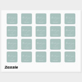 Minimalistische bruiloft Hartelijk dank Vierkante Sticker (Vel)
