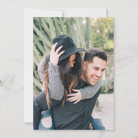 Minimalistische bruiloft Hartelijk dank voor uw ka Bedankkaart (Achterkant)