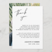 Minimalistische bruiloft Hartelijk dank voor uw ka Bedankkaart (Voorkant / Achterkant)