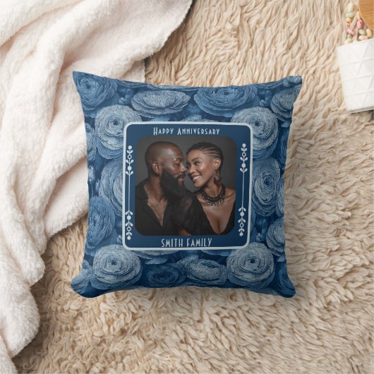 Minimalistische bruiloft Jubileum Sierkussen (Deken)