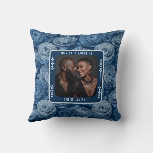 Minimalistische bruiloft Jubileum Sierkussen (Achterkant)