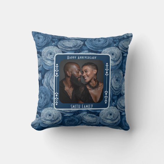 Minimalistische bruiloft Jubileum Sierkussen (Voorkant)