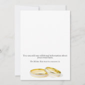 Minimalistische bruiloft Jubileum uitnodiging (Achterkant)
