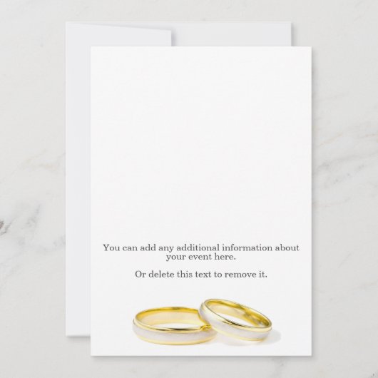 Minimalistische bruiloft Jubileum uitnodiging (Achterkant)