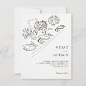 Minimalistische bruiloft kaart (Voorkant)