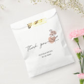 Minimalistische bruiloft met dank u gunstzak bedankzakje (Gezegeld)