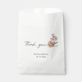 Minimalistische bruiloft met dank u gunstzak bedankzakje (Voorkant)