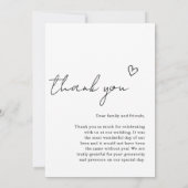 Minimalistische bruiloft met foto bedankkaart (Achterkant)