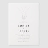 Minimalistische bruiloft met handen vellum uitnodigingen (Voorkant)