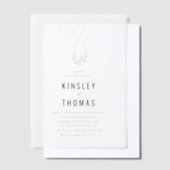 Minimalistische bruiloft met handen vellum uitnodigingen (Offset)