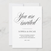 Minimalistische bruiloft met QR-code | Elegant Kaart (Voorkant)