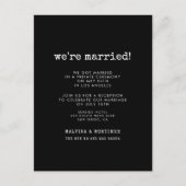  minimalistische bruiloft met schrijfmachine briefkaart (Voorkant)