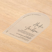 Minimalistische bruiloft Modern eenvoudig luxe ont Acryl Uitnodigingen (Laagn)