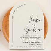 Minimalistische bruiloft Modern Stijlvol Eenvoudig Kaart