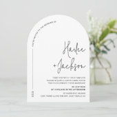 Minimalistische bruiloft Modern Stijlvol Eenvoudig Kaart (Staand voorkant)