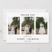 Minimalistische bruiloft Moderne bruiloft Foto Dan Feestdagenkaart (Voorkant)